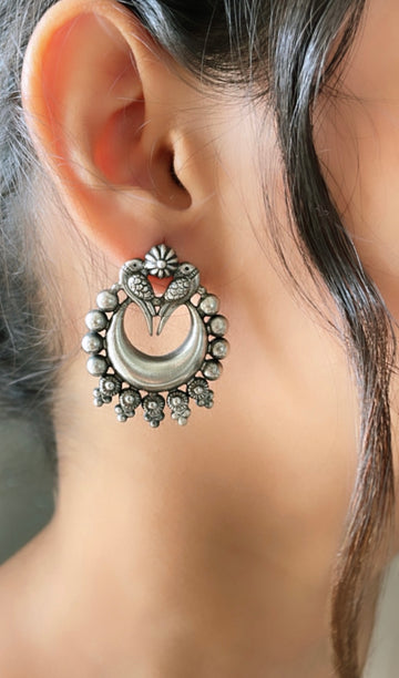 92.5 Silver Love Birds Asmi Earrings