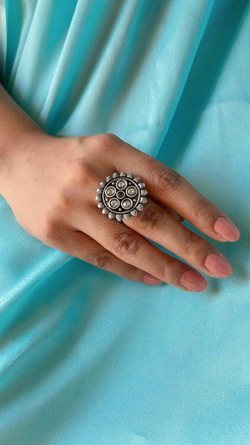 92.5 Silver Aarunya Ring