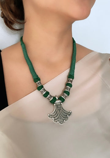 92.5 Silver Supraja Thread Necklace