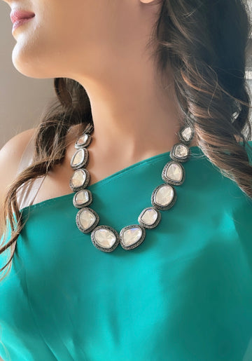 92.5 Silver Polki Nitya Necklace