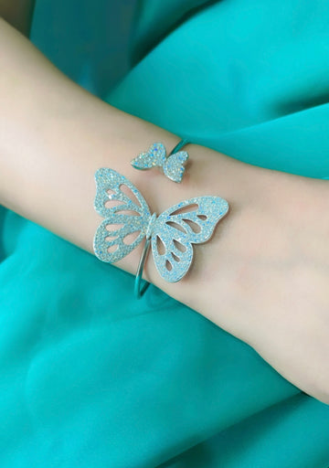 92.5 Silver Butterfly Bracelet