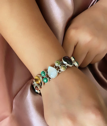 Multi-Color Stone Bracelet