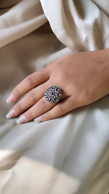 92.5 Silver Ruby Moha Ring