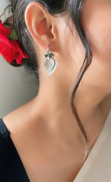 Leaf Ghungroo Earrings