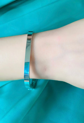 92.5 Silver Claire Square Kada Bracelet