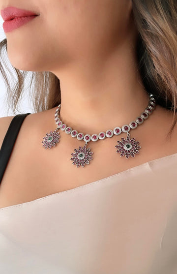 92.5 Silver Pushpa Classic Necklace