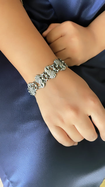 92.5 Silver Mayura Bracelet