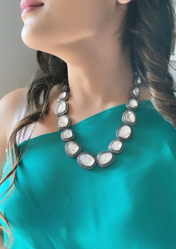 92.5 Silver Polki Nitya Necklace