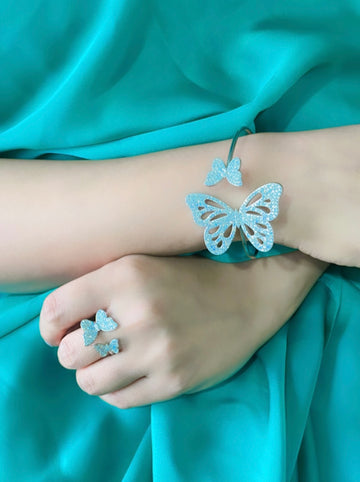 92.5 Silver Butterfly Bracelet