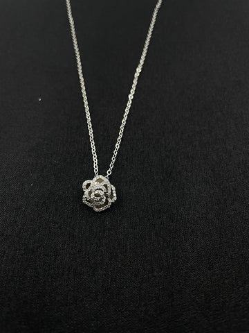 92.5 Silver Minimalistic Rose Pendant