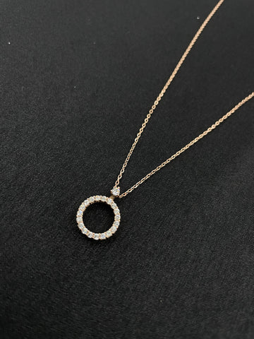 92.5 Silver Minimalistic Bella Pendant (Rose Gold Plated)