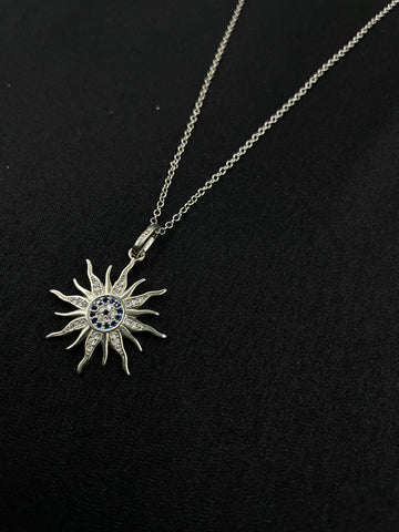 92.5 Silver Minimalistic Scorching Sun Pendant