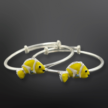 92.5 Silver Fish Baby Bangles