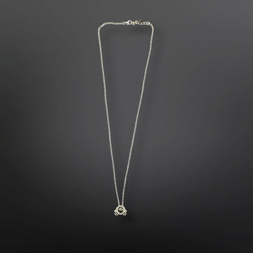 92.5 Silver Minimalistic Car with Scintillating Stone Pendant with Silver Chain