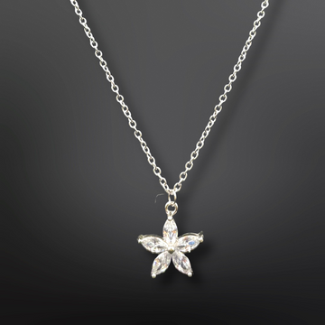 92.5 Silver Minimalistic Star Pendant with Silver Chain