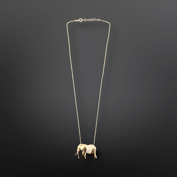 92.5 Silver Minimalistic Elephant with Silver Chain (Rose Gold)