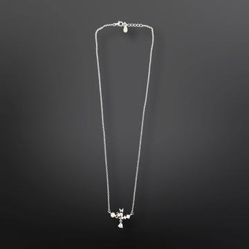 92.5 Silver Minimalistic Cat Pendant with Silver Chain