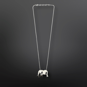 92.5 Silver Minimalistic Elephant Pendant with Silver Chain