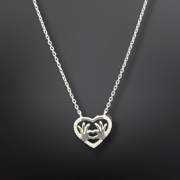 92.5 Silver Minimalistic Heart Pendant with Silver Chain