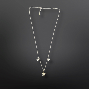 92.5 Silver Minimalistic Flora Pendant with Silver Chain