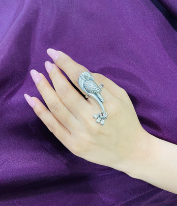 92.5 Silver Sukah Ghungroo ring