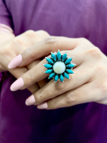 Turquoise ArkaPushpi ring